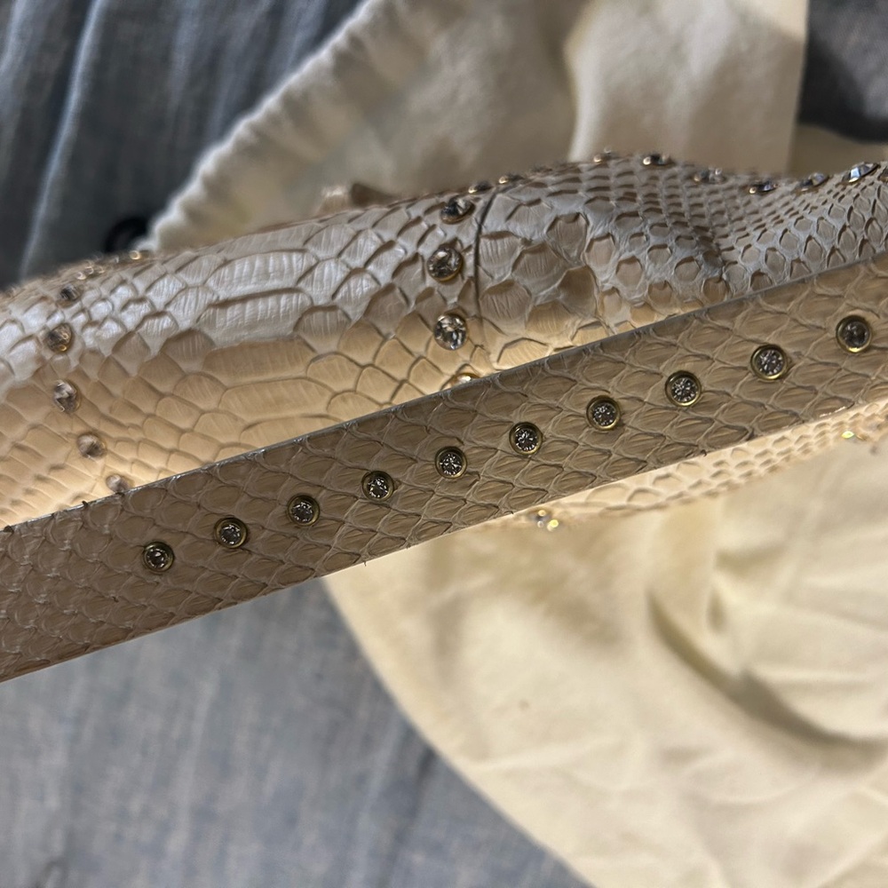 Vintage Celine Poulbot Python and Rhinestone Bag - image 11